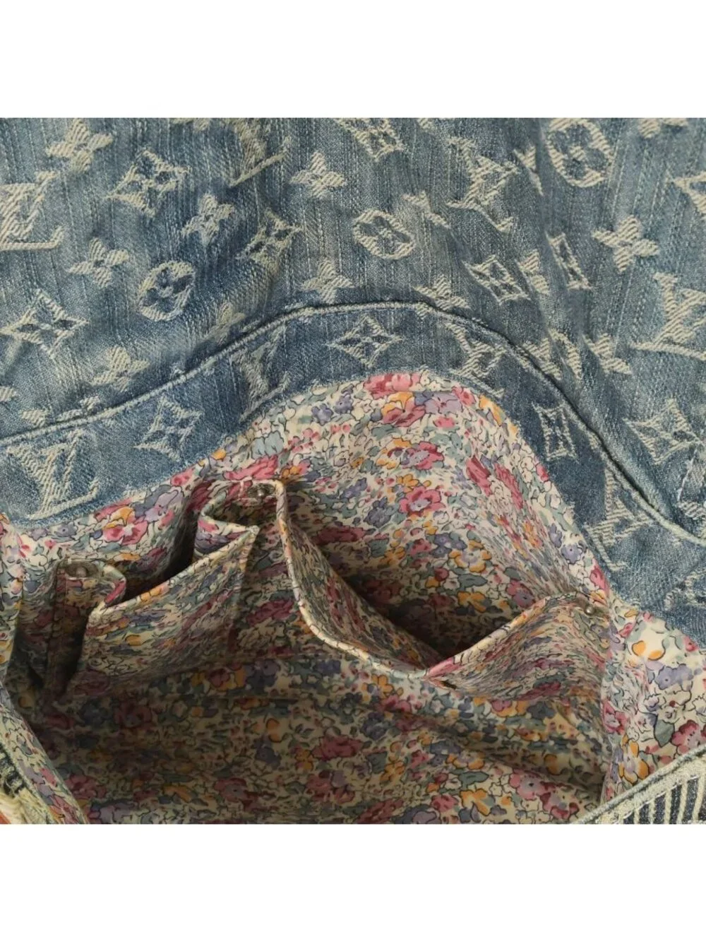 Louis Vuitton Patchwork Posty Messenger Bag Monogram Denim